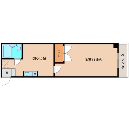 新清水駅 徒歩1分 3階の物件間取画像